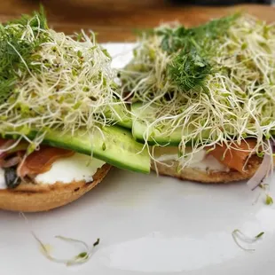 Loaded Lox Bagel! $18. Absolutely delicious.