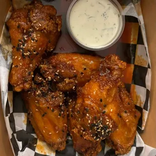 chicken wings in a box