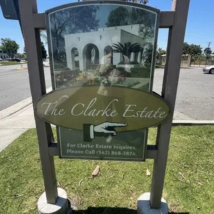 Business sign facing the street