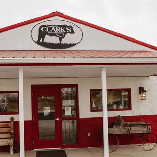 the front of the restaurant