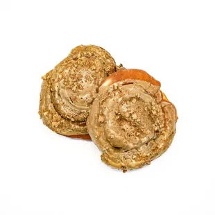 two donuts on a white background