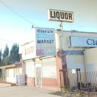 a sign for clark&apos;s swingin&apos;market