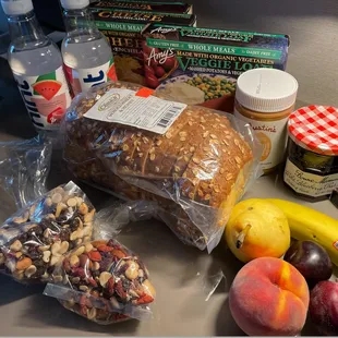 a variety of food items