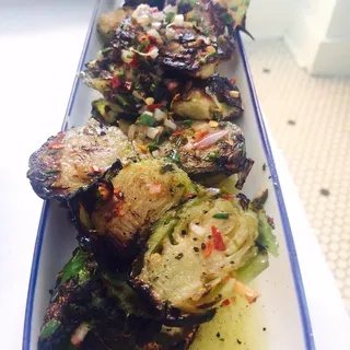 Oak Grilled Brussels Sprouts
