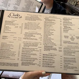 Breakfast menu 10/2021