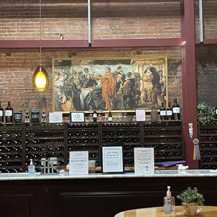 a wine tasting area