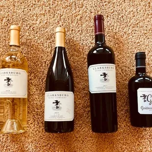 A sampling of wines we've purchased from Clarksburg Wine Company at the Old Sugar Mill