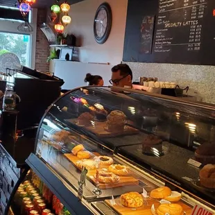 Side view of ordering counter