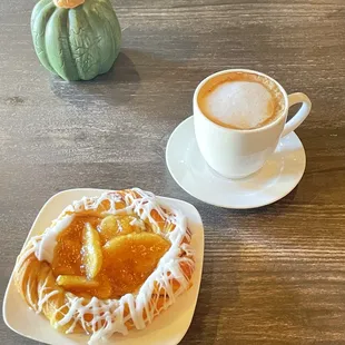 Apple Pastry with a Cortado