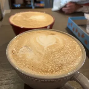 Spiced brown sugar and apple cobbler lattes