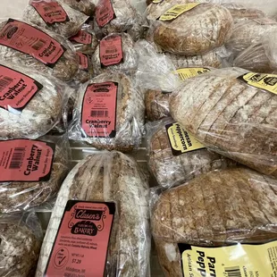 A really interesting and high quality variety of breads! $7.29 a loaf