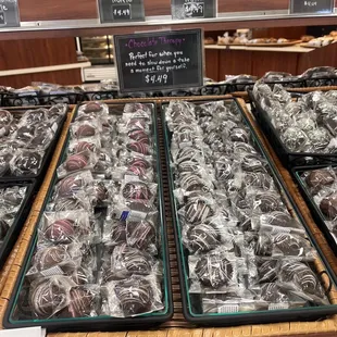 a display of chocolates