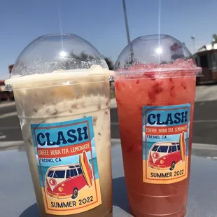 Mt caramel latte/ clash classic lemonade
