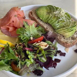 Salmon avocado toast