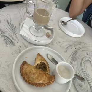 &quot;Empanadas&quot; and coffee