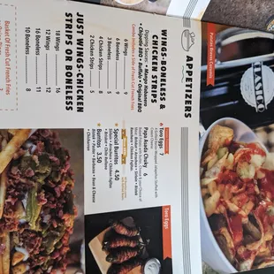 menu, pizza