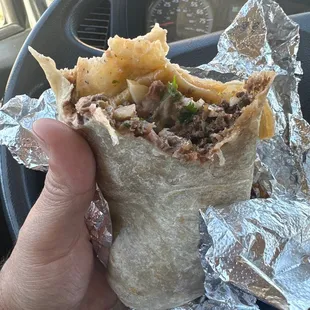 Asada burrito w/ no rice. Bomb