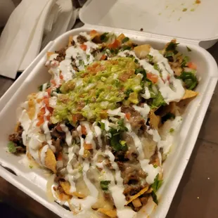 Asada nachos