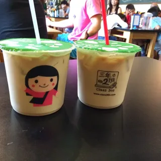 Grass Jelly Milk Tea