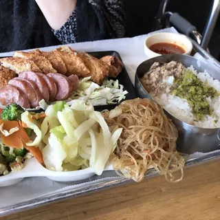 Sausage & Chicken Roll Bento Box