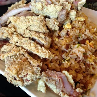 Crispy Pork Chop Fried Rice
