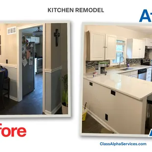 kitchen remodel before and after