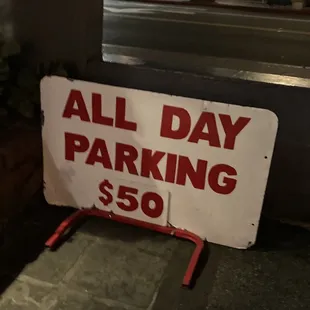 Photo that claims &quot; all day parking &quot;