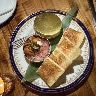 a plate of food on a table