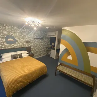 Retro room with Dusty Gilpin fresco