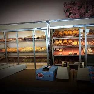 Homemade bread and donuts on display!