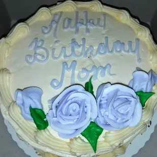 Their awesome red velvet cake for mom.