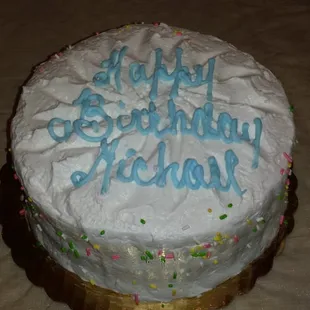 Yummy banana birthday cake!