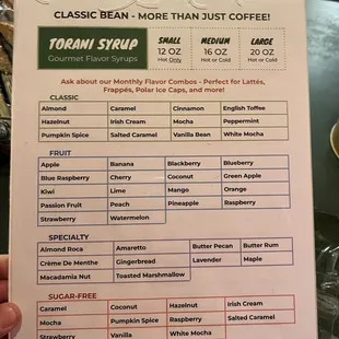 Look at all those flavors!!