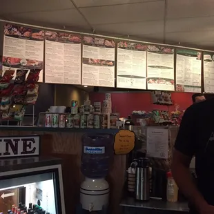 Menu and order area.
