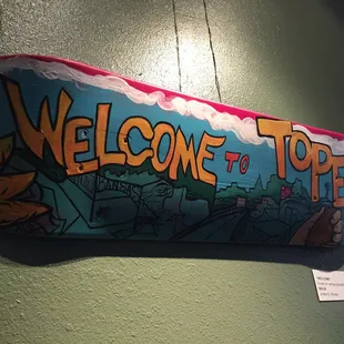 Awesome local artists work hang in the shop. Pretty affordable too, I didn&apos;t see anything over $80.