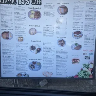 Drive thru menu
