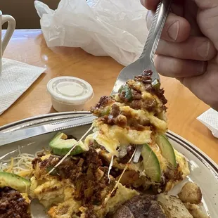 Chorizo Omelette is  very delicious! &amp; home potatoes are great!  They are cooked perfect.  I will make this my favorite go to spot.
