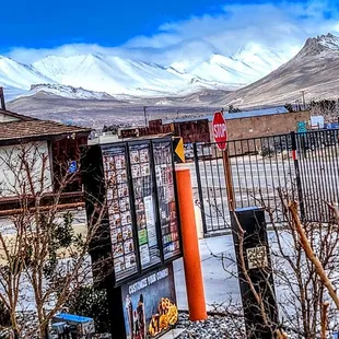 a view of a mountain range