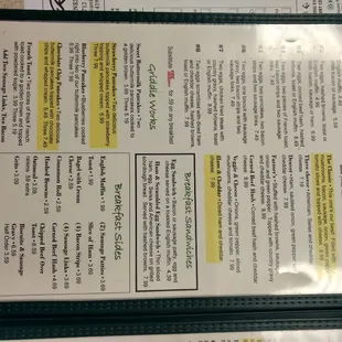 Breakfast Menu