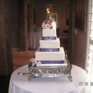 a wedding cake on a table