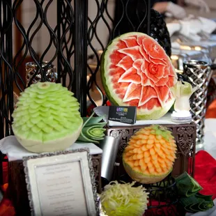 Thai Fruit Sculptures, Photo by Melissa &amp; Beth