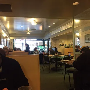 Booths, two top tables and 5 top tables