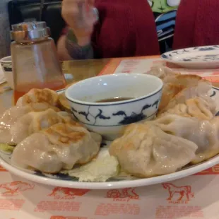 A dozen steamed dumplings