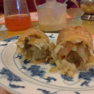 Eggroll split in two...
