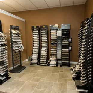 We have a large selection of quartz for your project as well as granite (not pictured)