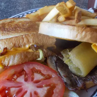 La Bamba - Grilled cheese with sliced tri tip and green chile