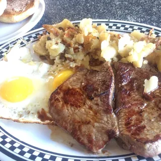 Hamburger Steak and Eggs