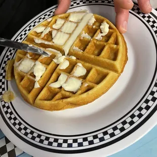 waffles, food