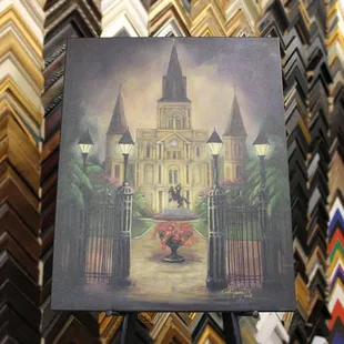 Our photography doesn't do this piece justice! 24"x30" original acrylic on canvas by local artist Charlene Vernotzy.