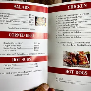 a hand holding a menu